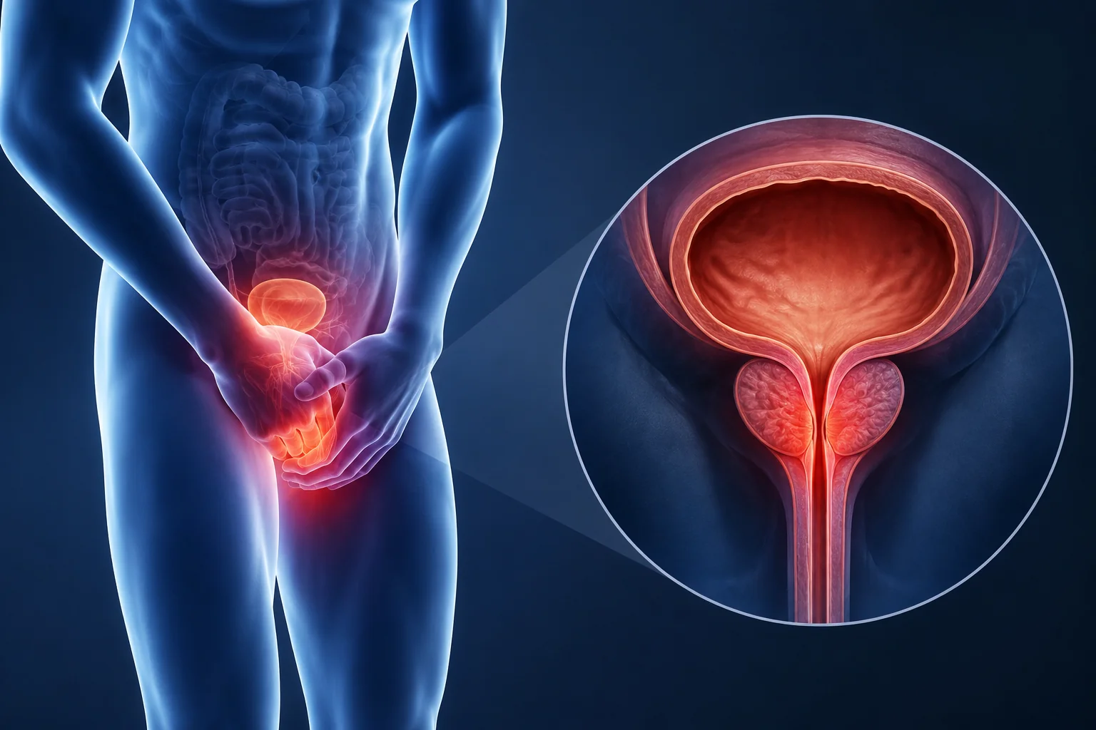 Medical examination for urethral stricture at the urology clinic at Hokama Najd